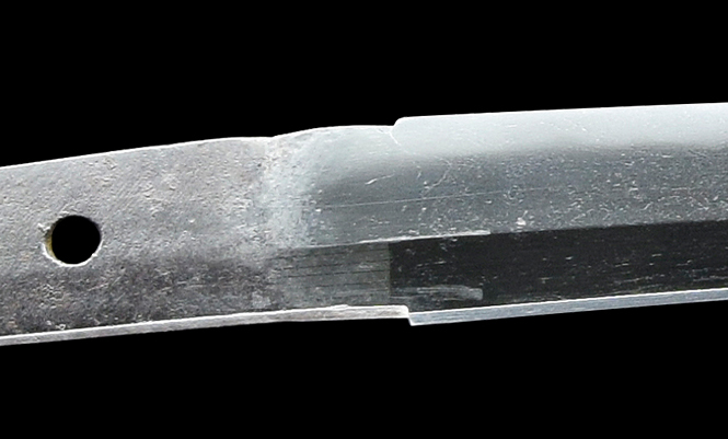 鐔鳴りによって摩耗した茎